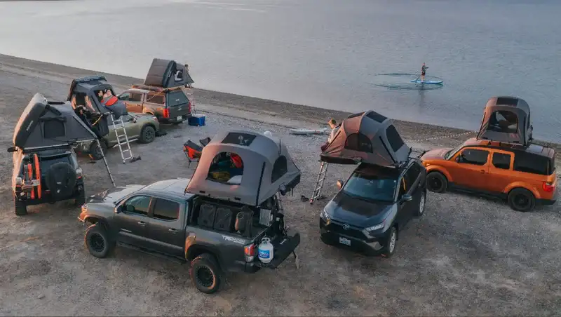 Roof top tents from iKamper used on various cars