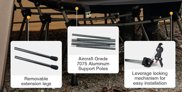 High quality aluminum alloy.